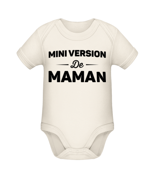 Mini Version De Maman - Body manches courtes bio - Crème - Devant