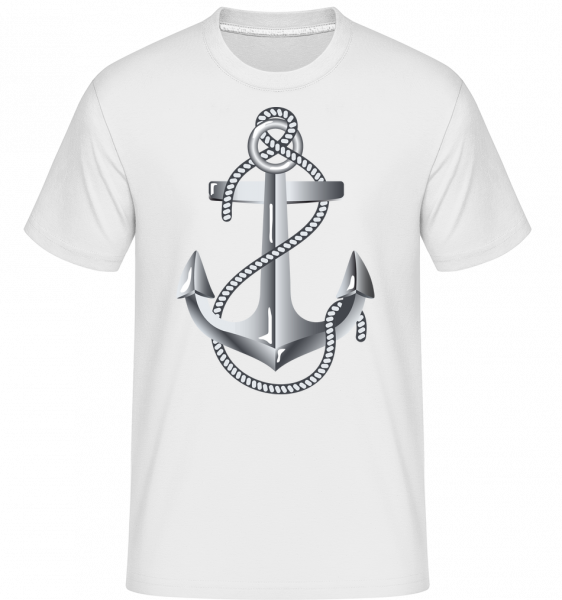 Anchor Rope Comic Silver -  T-Shirt Shirtinator homme - Blanc - Vorn