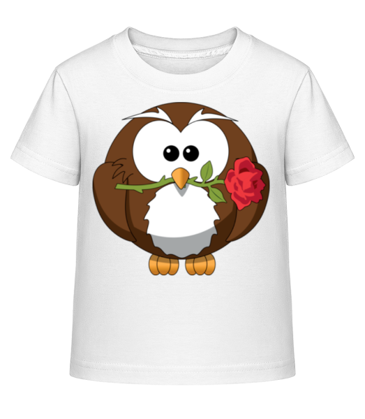 Chouette Saint Valentin - T-shirt shirtinator Enfant - Blanc - Devant