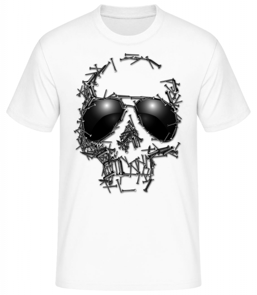 Lunettes De Soleil Crâne - T-shirt standard Homme - Blanc - Vorn