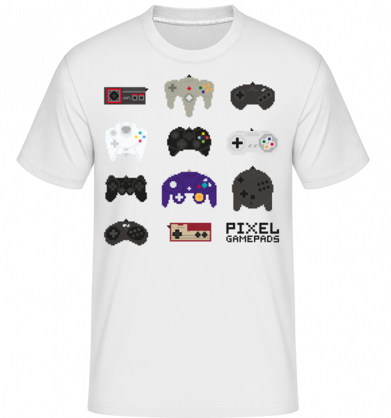 Console Contrôleur Pixel -  T-Shirt Shirtinator homme - Blanc - Vorn