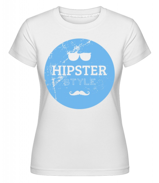 Logo De Hipster -  T-shirt Shirtinator femme - Blanc - Devant
