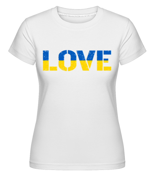 Love Ukraine -  T-shirt Shirtinator femme - Blanc - Devant