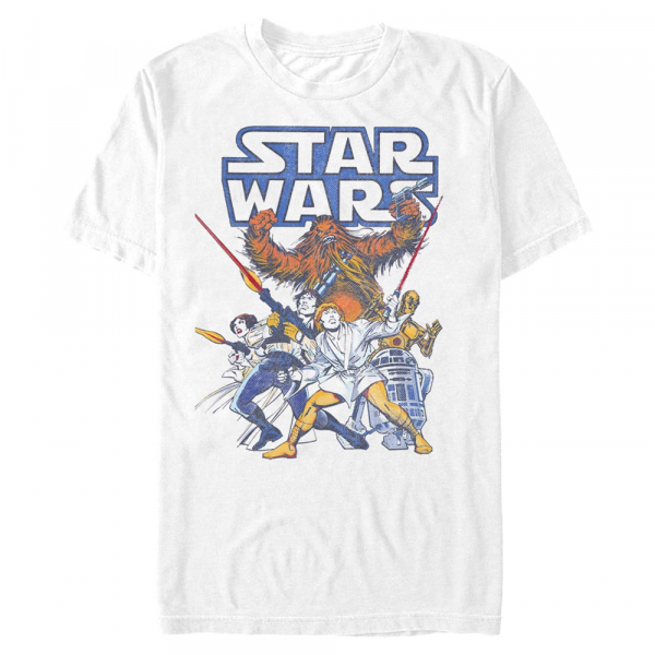 Star Wars - Skupina Heroic Crew - Homme T-shirt - Blanc - Devant