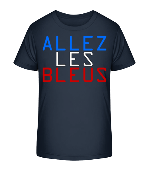 Allez Les Bleus - T-shirt bio Enfant Stanley Stella - Bleu marine - Devant