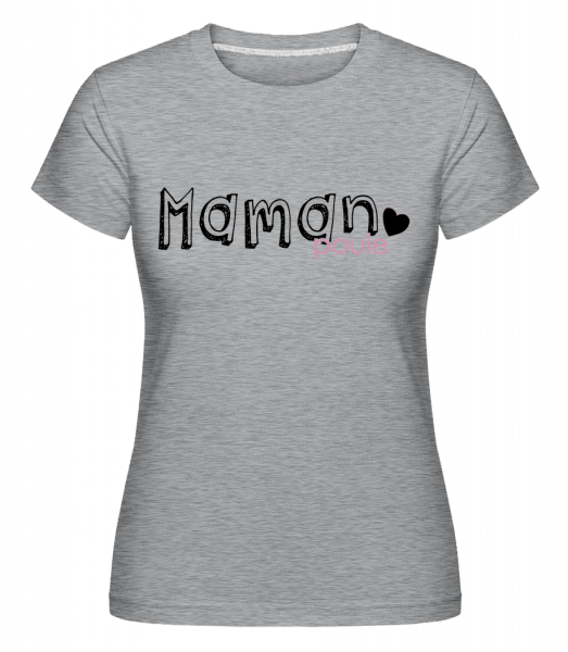 Maman Poule -  T-shirt Shirtinator femme - Gris chiné - Vorn