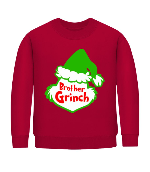 Brother Grinch - Sweatshirt Enfant - Rouge - Devant