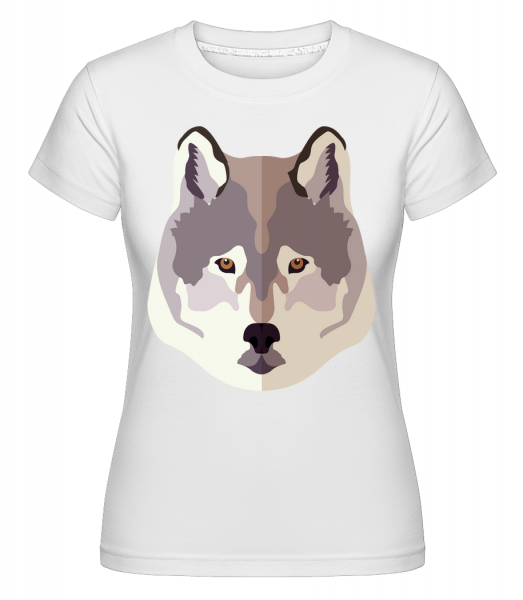 Loup Comic Ombre -  T-shirt Shirtinator femme - Blanc - Vorn