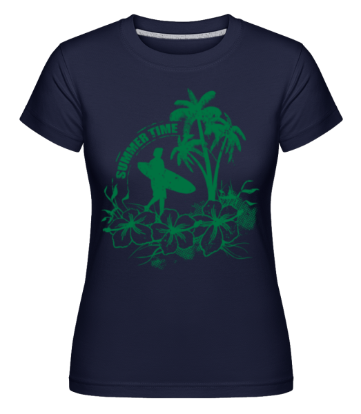 Summer Time Logo -  T-shirt Shirtinator femme - Bleu marine - Devant