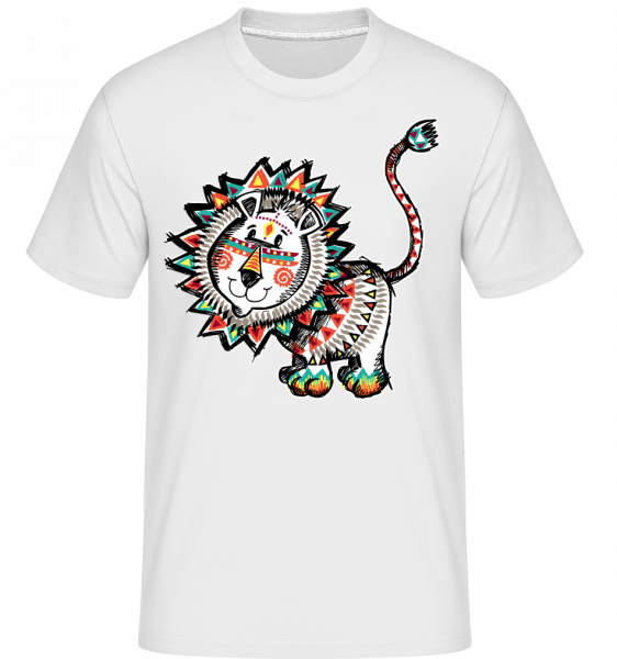 Lion Indien -  T-Shirt Shirtinator homme - Blanc - Vorn