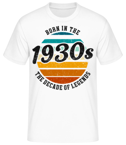 1930 The Decade Of Legends - T-shirt standard Homme - Blanc - Devant