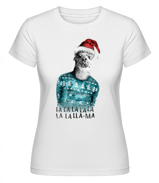 Lama De Noël -  T-shirt Shirtinator femme - Blanc - Vorn