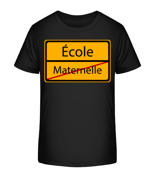 École - Maternelle - T-shirt bio Enfant Stanley Stella - Noir - Devant