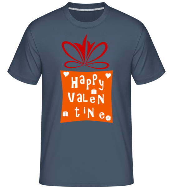 Happy Valentine -  T-Shirt Shirtinator homme - Bleu denim - Devant