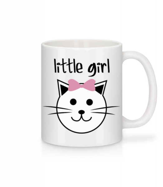Little Girl - Chat - Mug en céramique blanc - Blanc - Devant
