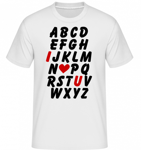 Love Alphabet -  T-Shirt Shirtinator homme - Blanc - Vorn
