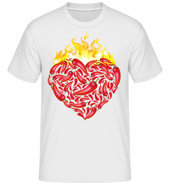Coeur De Chili -  T-Shirt Shirtinator homme - Blanc - Vorn