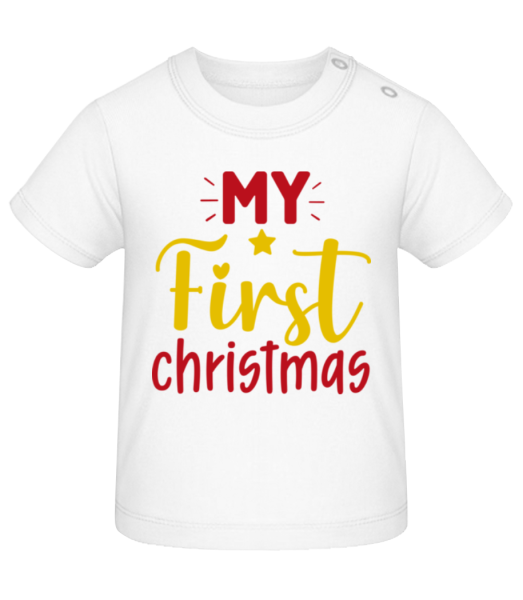 My First Christmas - T-shirt Bébé - Blanc - Devant