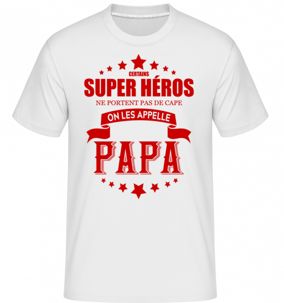 Super Héros Sans Cape -  T-Shirt Shirtinator homme - Blanc - Vorn