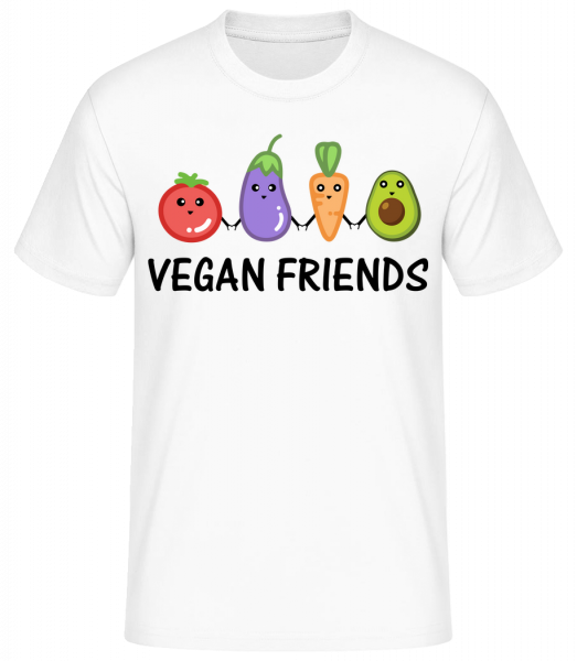 Vegan Friends - T-shirt standard Homme - Blanc - Vorn