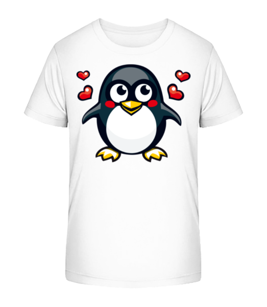Love Penguin - T-shirt bio Enfant Stanley Stella - Blanc - Devant