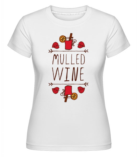 Mulled Wine Sign -  T-shirt Shirtinator femme - Blanc - Vorn