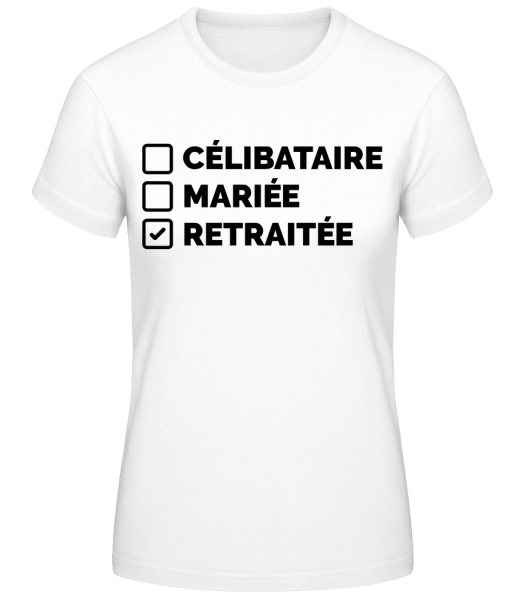 Retraitée - T-shirt standard Femme - Blanc - Vorn