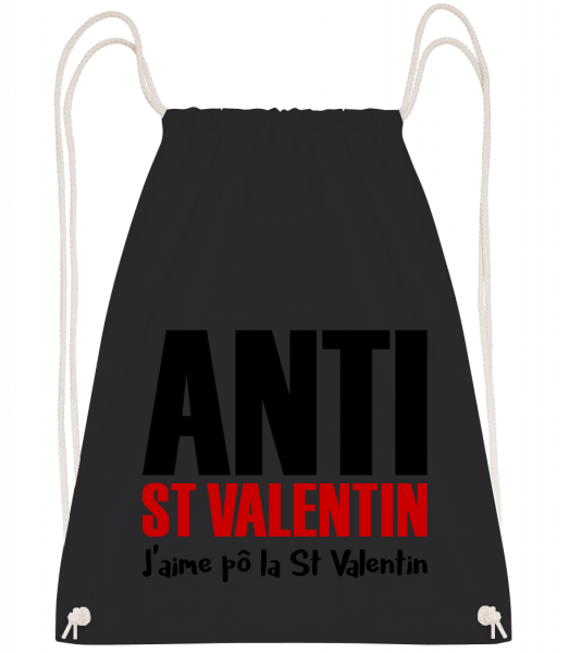 Anti St Valentin - Sac à dos Drawstring - Noir - Vorn