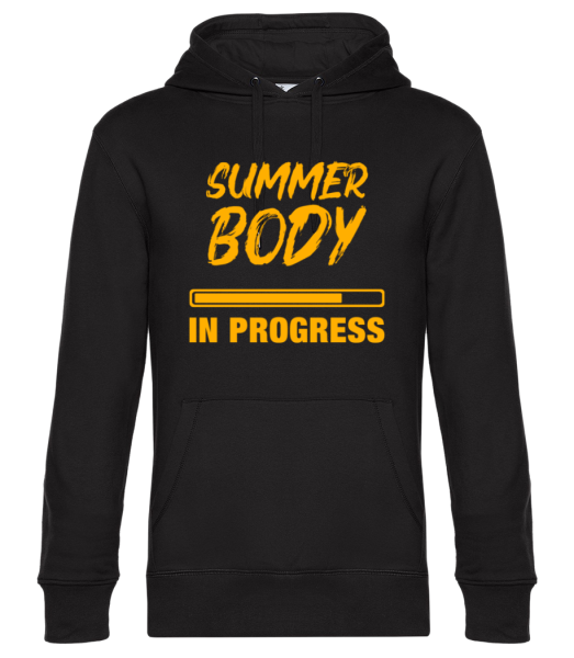 Summer Body in Progress - Sweat à capuche premium Unisexe - Noir - Devant