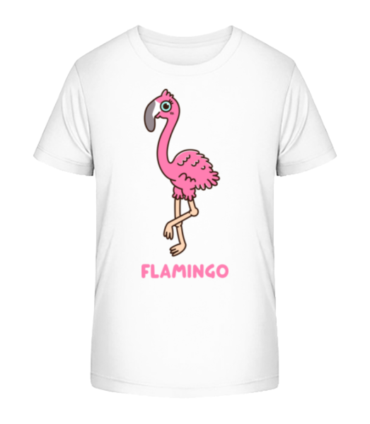 Comic Flamingo - T-shirt bio Enfant Stanley Stella - Blanc - Devant