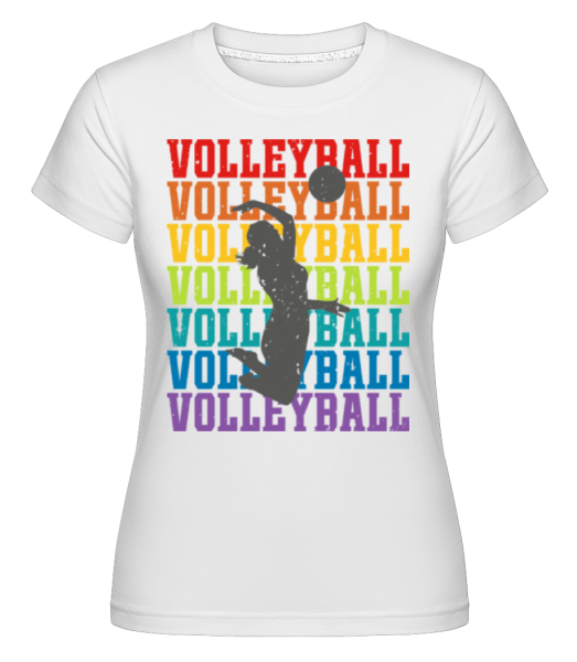 Volleyball Retro Woman -  T-shirt Shirtinator femme - Blanc - Devant