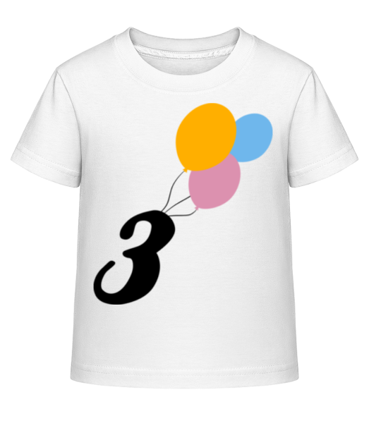 Anniversaire 3 Ballons - T-shirt shirtinator Enfant - Blanc - Devant