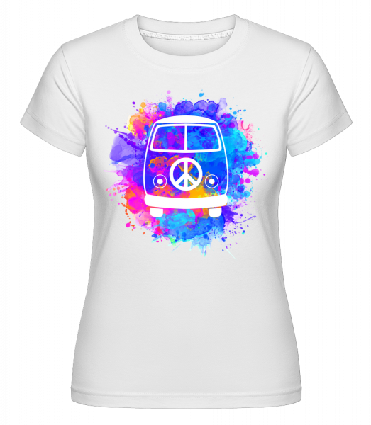 Hippie Bus -  T-shirt Shirtinator femme - Blanc - Vorn