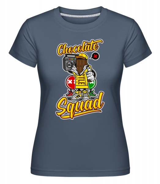 Squad Chocolat -  T-shirt Shirtinator femme - Bleu denim - Vorn