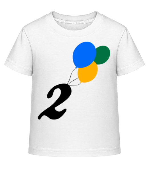 Anniversaire 2 Ballons - T-shirt shirtinator Enfant - Blanc - Devant
