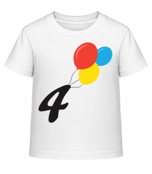 Anniversaire 4 Ballons - T-shirt shirtinator Enfant - Blanc - Devant