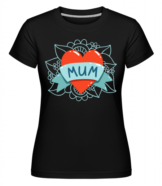Mum Heart Icon -  T-shirt Shirtinator femme - Noir - Vorn